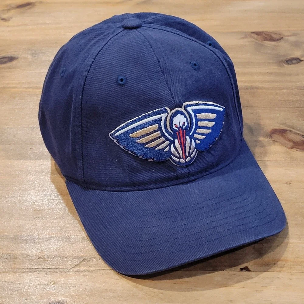 New Orleans Pelicans Hat Cap Adidas One Flex Stretch Blue NBA